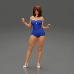 ezgif.com-gif-maker.gif Archivo 3D Mujer atractiva en traje de baño de una pieza posando en la playa Modelo de impresión 3D・Modelo para descargar e imprimir en 3D, 3DGeshaft