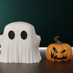 MTG Halloween DECK BOX COMPATIBLE WITH COMMANDER DECKS: Cute Ghost #048  STL File for 3D printingCults