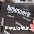 Rosemary.gif 3D Printable Rosemary Plant Tag – Elegant Multi-Color & STL Files for Herb Gardens
