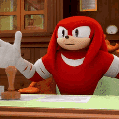 meme-approved-knuckles.gif STL file Knuckles Meme Stamp - Sonic Boom・3D print object to download