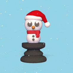 Cow-Case-3.gif Fichier 3D Échecs de Noël - Bonhomme de neige・Modèle imprimable en 3D à télécharger, Usagipan3DStudios