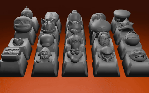 ⌨️ Keycap Set Video Games・ STL File for 3D printing・Cults