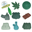 ezgif.com-gif-maker.gif 420 Cannabis (no8) Blunt - Cookie Cutter - Fondant - Polymer Clay