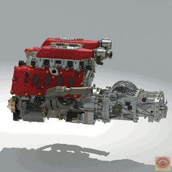 __Ferrari-458_CAMBIO.gif STL file FERRARI 458 - GETRAG 7DCL750 - GEARBOX・3D printable model to download