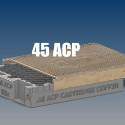45.gif Archivo STL .45 ACP 125x almacenamiento cabe dentro de 50 cal munición lata・Objeto para impresora 3D para descargar