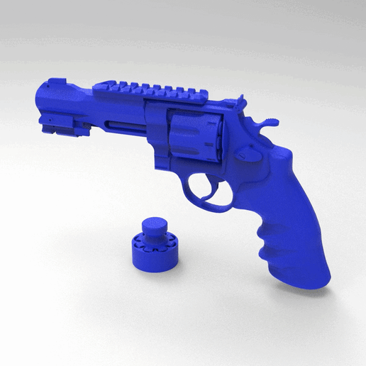 🔫 R8 Revolver Blue Gun – Counter-Strike 2 (CS2) Inspired・ 3MF File for ...
