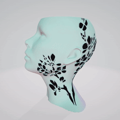 vase-pot-plante-2.gif STL file valentine vase plant woman flower meme for ender 3・Design to download and 3D print