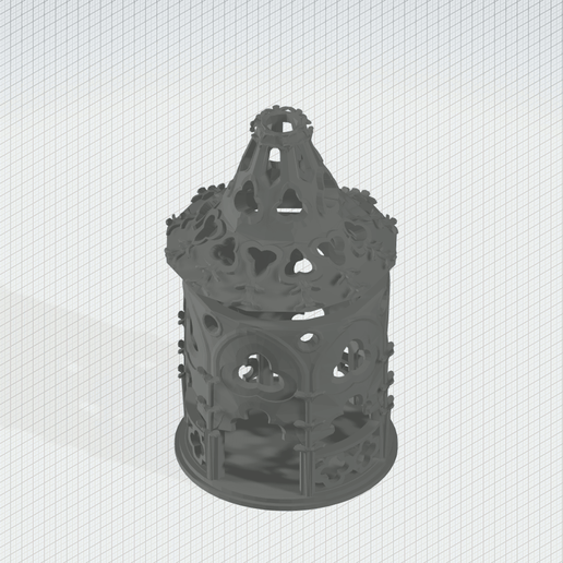 gazebo.gif Photophore toy with gothic arch décor diorama pencil box