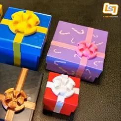 gif 6x6x3 pink.gif 3D file Gift boxes - 5 models - 3 sizes (no glue or paint)・3D printer model to download