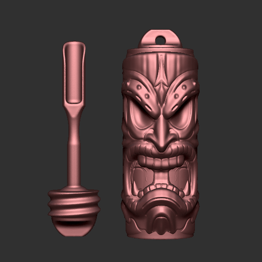 MINI SNIFFER CANISTER SNIFFER TIKI CHAMAN CANISTER CONTAINER INHALER INHALER INNER SPOON - SNIFFE KIT - SNUFF - FDM. SLA . HIGH DEFINITION STL FILES.