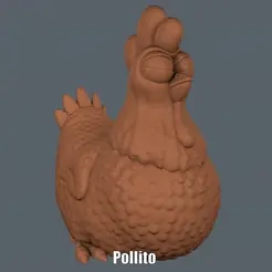 Pollito.gif STL file Chicken (Easy print no support)・3D printable design to download