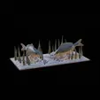 carp-scenery-45cm.gif two carp scenery in underwather for 3d print detailed texture