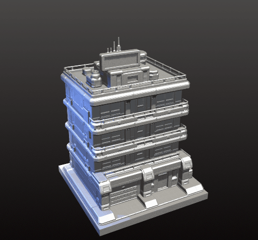 Sci-Fi Apartment Block Cyberpunk Building for Tabletop Games