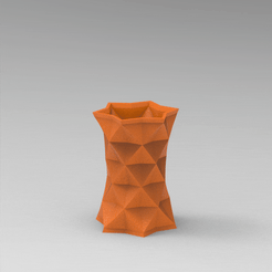 untitled.282.gif Archivo STL MACETA LAPICERO ORIGAMI FACETADO FLOWERPOT・Plan de impresión en 3D para descargar