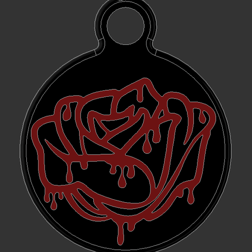 Blood Rose Keyring