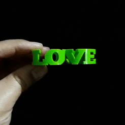 Gif-love.gif Fichier STL gratuit peace & love - flip text・Modèle pour imprimante 3D à télécharger