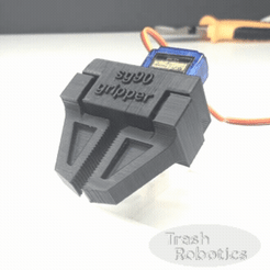 top_gif.gif STL file Fully printed small robotic arm gripper easy to assemble based on sg90 servo motor・3D printable model to download