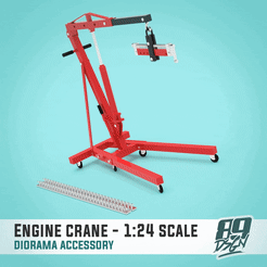 0.gif STL file Engine crane/lift for workshop diorama in 1:24 scale・3D printing design to download