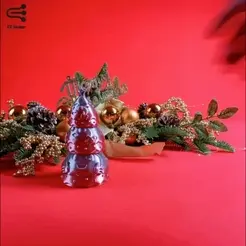 ezgif.com-gif-maker-1.gif STL file Nestable Christmas Tree・3D print model to download