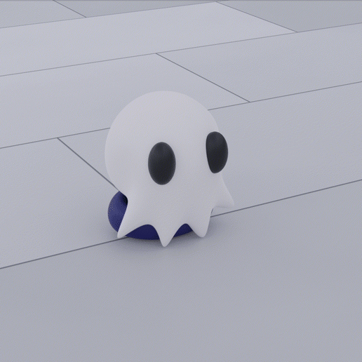 Cute Ghost Head 3D model