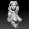 ZBrush-Movie-1.gif 3D file Look me in the eye. Sexy bust with big boobs・3D print design to download, GorgoneBleueCreations