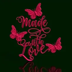 Made-With-Love.gif Made With Love: Butterfly Cursive Sign 'Made With Love'.