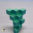큐브브릿지1.gif STL file Strong bridge cubic art・3D printable design to download