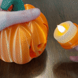 IMG_7984.gif Skull Jack-O-Lantern Pumpkin Light Up with Bottom Closure