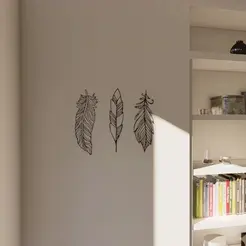 1.gif FEATHER PAINTING - LEAF PAINTING - WALL ART 2D