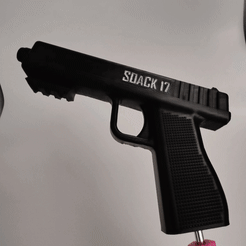 ezgif.com-gif-maker-4.gif Archivo STL El cabezal de ducha "Sloack 17" inspirado en Glock・Objeto imprimible en 3D para descargar