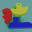 parrot.gif STL-Datei sprechender Papagei・Design zum Herunterladen und 3D-Drucken