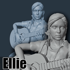 GIFELLIE5.gif 3D-Datei The Last of Us II Ellie・3D-Drucker-Vorlage zum herunterladen, Markdejavu