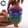 SantainCup.gif Twisty Crochet Santa In The Cup by Cobotech, Christmas Gift, Holiday Decoration, Unique Holiday Gift