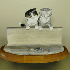 chat-murette-color-giff.gif Download STL file Cats and mice • 3D print model, motek
