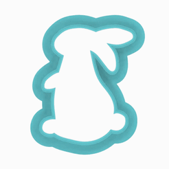 bunny32___.gif Free STL file bunny shaped polymer clay cutter・3D printer design to download