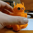 br55-gif.gif STL file 1:18 scale Robot/Droid with Swivel Head・3D printer model to download