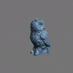 Owl.gif Fichier STL Scan 3D d'une sculpture de hibou・Objet imprimable en 3D à télécharger
