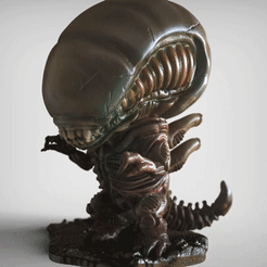 Alien-Chibi.gif Fichier STL Alien version Chibi - Figurine de monstre Chibi-Monsterverse・Objet imprimable en 3D à télécharger, adamchai