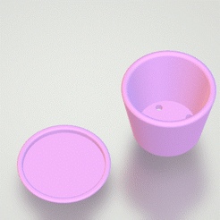 STL00650.gif Archivo 3D Jardinera con agujeros y plato de agua・Design para impresora 3D para descargar, CraftsAndGlitterShop