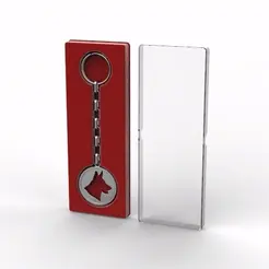 Porte-clés-tête-de-BA-boite.gif Fichier STL Porte clés + coffret cadeau - Key ring + gift box・Plan pour impression 3D à télécharger