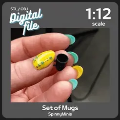 Miniature-dollhouse-mugs_Vid.gif 1:12 MINIATURE MUGS CUPS FOR DOLLHOUSE