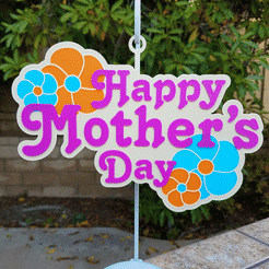 Mothers-Day-Sign-Slideshow.gif STL-Datei Muttertag-Hängeschild・Design zum Herunterladen und 3D-Drucken, abbymath