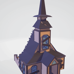 Abandoned.gif Fichier STL gratuit Gravity Falls - "L'église abandonnée des dinosaures"・Design pour impression 3D à télécharger