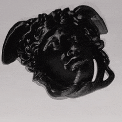 20220525_003353.gif Archivo STL Amuleto o llavero inspirado en Medusa Rondanini・Objeto de impresión 3D para descargar, deez_nuts69