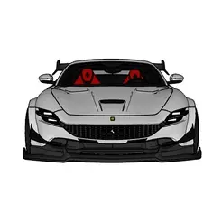 Ferrari-Roma-tuned.gif Fichier STL Ferrari Roma・Objet imprimable en 3D à télécharger
