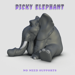 Dicky-Elephant.gif Fichier STL Dicky Elephant 🐘・Design pour imprimante 3D à télécharger