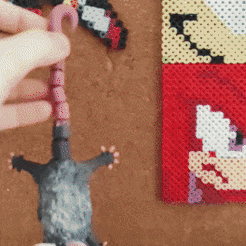 GIF.gif STL-Datei Hängendes Opossum kostenlos・Design für 3D-Drucker zum herunterladen