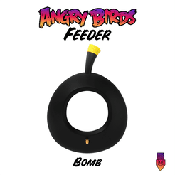 pig.gif Free STL file "Bomb" Angry Birds Feeder・3D printer design to download
