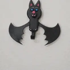 ezgif.com-gif-maker.gif STL file Wall-mounted key ring Bat・3D printable model to download