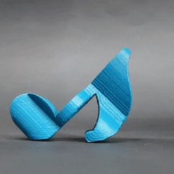 ezgif.com-crop.gif Archivo STL Voltear texto: Clave de sol - Nota・Modelo de impresión 3D para descargar